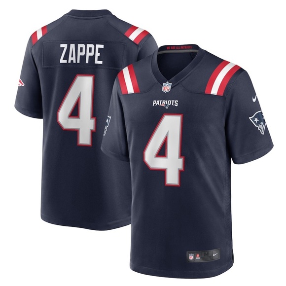 NIKE-Bailey Zappe ,Navy ,New England Patriots Game Player Jersey - Picture 1 of 5